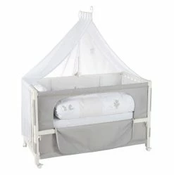 Roba Room Bed Fox & Bunny Inkl. Nestchen, Matratze, Bettwäsche, Himmel