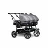 Tfk Trio Kombi Kinderwagen Grau Drillingswagen Mit Luftkammerreifen