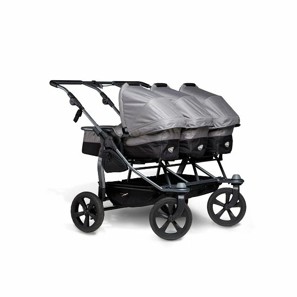 Tfk Trio Kombi Kinderwagen Grau Drillingswagen Mit Luftkammerreifen 1 Tfk Trio Kombi Kinderwagen Grau Drillingswagen Mit Luftkammerreifen