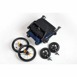 Tfk Velo 2 Fahrradanhänger Marine-schwarz | Mit Deichsel Und Kupplung -Kinderwagen rs1383 t v2 s 334 folded 1 scr