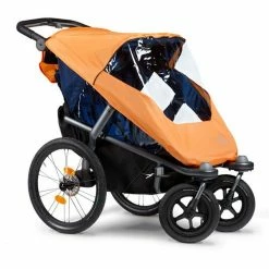 Tfk Velo 2 Fahrradanhänger Marine-schwarz | Mit Deichsel Und Kupplung -Kinderwagen rs1407 t v2 s 334 wetterschutz scr