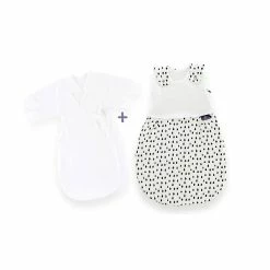 Träumeland Babyschlafsack-Set Tropfen Schwarz