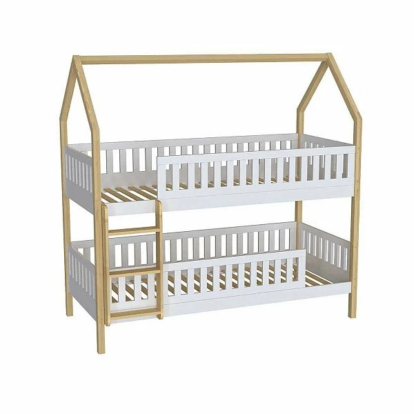 Nature Kid Lilly Etagenbett Kiefer Weiß / Natur Liegefläche 90 X 200 Cm 1 Nature Kid Lilly Etagenbett Kiefer Weiß / Natur Liegefläche 90 X 200 Cm