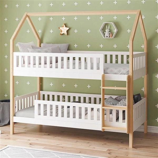 Nature Kid Lilly Etagenbett Kiefer Weiß / Natur Liegefläche 90 X 200 Cm 2 Nature Kid Lilly Etagenbett Kiefer Weiß / Natur Liegefläche 90 X 200 Cm – Bild 2