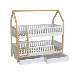 Nature Kid Lilly Etagenbett Kiefer Weiß / Natur Liegefläche 90 X 200 Cm 6 Nature Kid Lilly Etagenbett Kiefer Weiß / Natur Liegefläche 90 X 200 Cm -Kinderwagen salerno etagenbett wei natur bettk sten 1