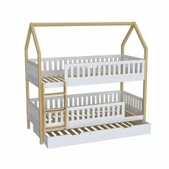 Nature Kid Lilly Etagenbett Kiefer Weiß / Natur Liegefläche 90 X 200 Cm 7 Nature Kid Lilly Etagenbett Kiefer Weiß / Natur Liegefläche 90 X 200 Cm -Kinderwagen salerno etagenbett wei natur g stebett