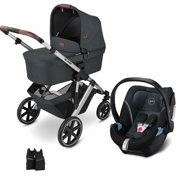 ABC Design Salsa 4 Kinderwagen Bundle Storm Mit Cybex Aton 5 Und Adapter 1 ABC Design Salsa 4 Kinderwagen Bundle Storm Mit Cybex Aton 5 Und Adapter