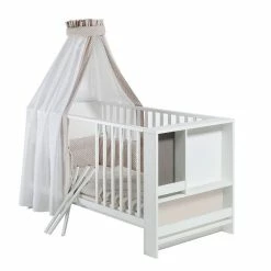 Schardt Milano Weiß Kinderzimmer Inkl. Umbauseiten 3-türiger Schrank -Kinderwagen schardt puenktchenbeige bettset 4
