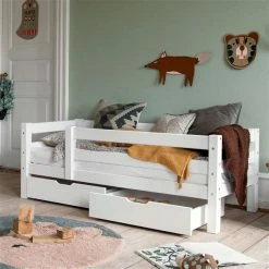 Hoppekids Juniorbett ECO Luxury 70x160 Cm Weiß - Viel Zubehör Wählbar -Kinderwagen schubkasten set 70x160 2 1