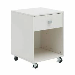 LIFETIME Schubladenelement Mit 1 Schublade Weiß Auf Rollen - Ohne Griffe