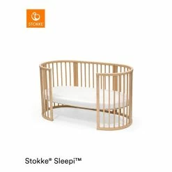 Stokke® Sleepi™ Bett Spannbettlaken V3 Fans Grey -Kinderwagen sleepi bed natural open ftsh fansgrey 5077 rt