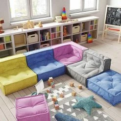 Nature Kid Sitzwürfel Modul Rosa Mit Anti-rutsch Unterboden -Kinderwagen sofa bunt 2 16