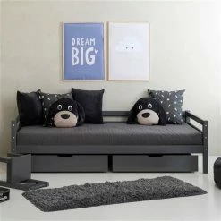 Hoppekids Sofabett ECO Dream Smoked Pearl 90x200 Zum Toppreis -Kinderwagen sofabett 90x200 pearl