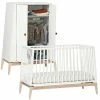 Leander Luna Kinderzimmer Sparset Weiß/eiche Babybett Und Kleiderschrank Konfigurierbar