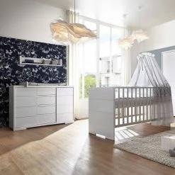 Schardt Maxx White Sparset Inkl. Umbauseiten Mit Wickelkommode & Kinderbett