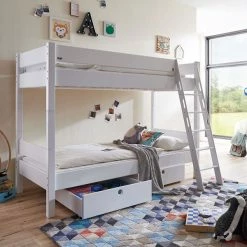 Relita STEFAN Etagenbett Buche Massiv Weiß Zu 2 Einzelbetten Umbaubar - Frachtfrei 17 Relita STEFAN Etagenbett Buche Massiv Weiß Zu 2 Einzelbetten Umbaubar - Frachtfrei -Kinderwagen stefan weiss schubladen 1