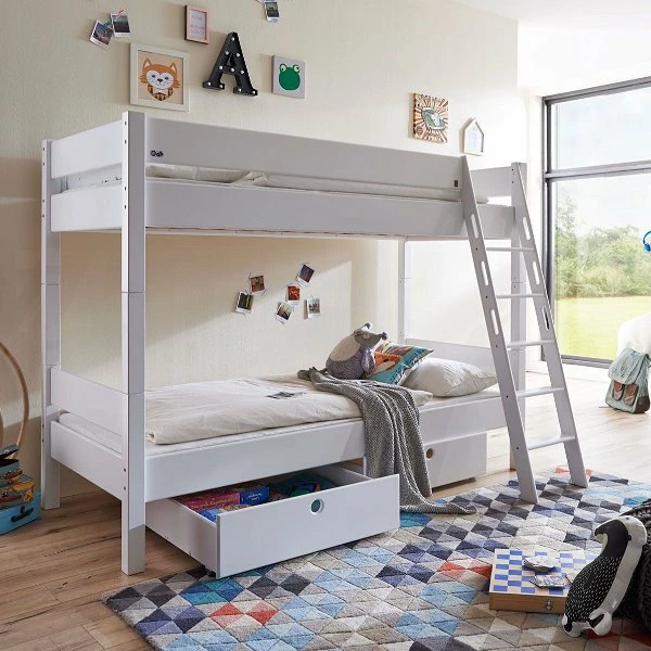 Relita STEFAN Etagenbett Buche Massiv Weiß Zu 2 Einzelbetten Umbaubar - Frachtfrei 9 Relita STEFAN Etagenbett Buche Massiv Weiß Zu 2 Einzelbetten Umbaubar - Frachtfrei – Bild 9