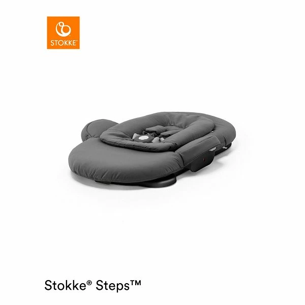 Stokke® Steps™ Bouncer Herringbone Grey Gestell Schwarz 2 Stokke® Steps™ Bouncer Herringbone Grey Gestell Schwarz – Bild 2