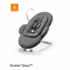 Stokke® Steps™ Bouncer Herringbone Grey Gestell Weiß