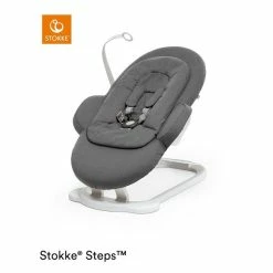 Stokke® Steps™ Bouncer White Deep Grey Babywippe Passend Zum Hochstuhl