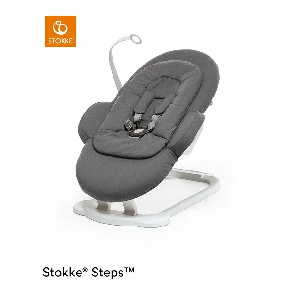 Stokke® Steps™ Bouncer White Deep Grey Babywippe Passend Zum Hochstuhl 1 Stokke® Steps™ Bouncer White Deep Grey Babywippe Passend Zum Hochstuhl