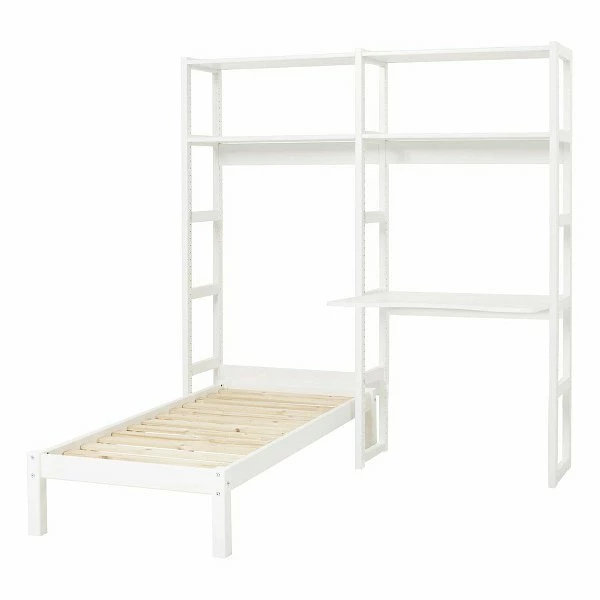 Hoppekids Storey Regalsystem 2-teilig Weiß Je 80 Cm, 4 Regalbretter, Bett 70x160 Cm, Tisch 1 Hoppekids Storey Regalsystem 2-teilig Weiß Je 80 Cm, 4 Regalbretter, Bett 70x160 Cm, Tisch