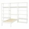 Hoppekids Storey Regal 3-teilig Weiß 3x 80 Cm, 14 Böden, 1 Bett 70x160 Cm