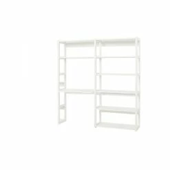 Hoppekids Storey Regal 2-teilig Weiß 80 Cm Breite, Mit 8 Regalbrettern & Tischplatte