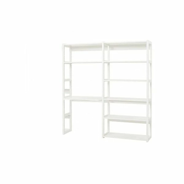 Hoppekids Storey Regal 2-teilig Weiß 100 Cm Breite, Mit 8 Regalbrettern & Tischplatte 1 Hoppekids Storey Regal 2-teilig Weiß 100 Cm Breite, Mit 8 Regalbrettern & Tischplatte