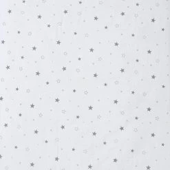 Schardt Solitär 6-Eck Laufgitter Kiefer Weiß Mit Folie Sternchen Grau -Kinderwagen stoff sternchen grau 1