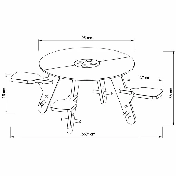Timkid Tavi Spieltisch Sonnengelb/hellgrau 5 Timkid Tavi Spieltisch Sonnengelb/hellgrau – Bild 5