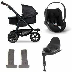 Tfk Mono 2 Kinderwagen Bundle Schwarz Luftrad | CYBEX Cloud T I-Size + Base + Adapter
