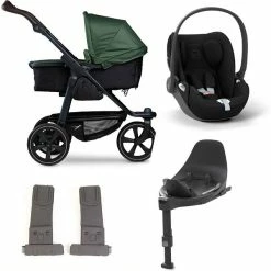 Tfk Mono 2 Kinderwagen Bundle Olive Luftkammer CYBEX Cloud T I-Size + Base + Adapter