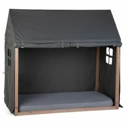 Childhome Hausbett Bezug 70x140 Cm Anthrazit Bettzelt Zum Toppreis