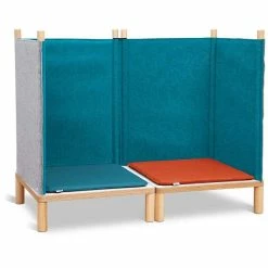 Timkid Sila Couch Klein Petrol Kissen Petrol/orange