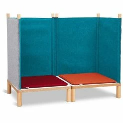 Timkid Sila Couch Klein Petrol Kissen Orange/rot