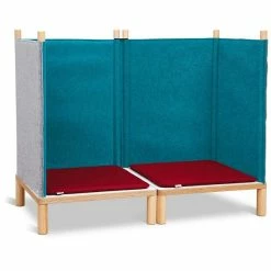 Timkid Sila Couch Klein Petrol Kissen Rot