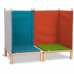 Timkid Sila Couch Klein Petrol/orange Kissen Petrol/grün