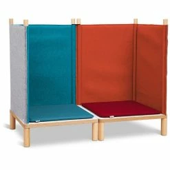 Timkid Sila Couch Klein Petrol/orange Kissen Petrol/rot