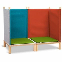 Timkid Sila Couch Klein Petrol/orange Kissen Grün