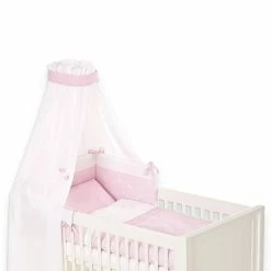 Träumeland Krone Rosa Bettset 100x135 Inkl. Himmel & Nestchen