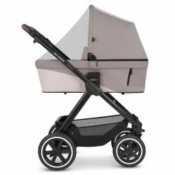 ABC Design Samba 2in1 Kinderwagen Bundle Berry Pure Mit Autositz, Wickeltasche, Fußsack Und Adapter -Kinderwagen universal moskitonetz mosquito net black 01 samba 4 berry 01