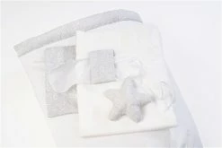 Mionido Stubenwagen Lisa Natur Paisley Hellgrau Mit Garnierung, Matratze Und Matratzenbezug -Kinderwagen v1 589 2