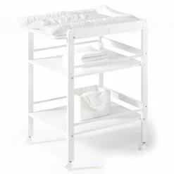 Schardt Wickelregal Kiefer, Weiß Lackiert Mit 2 Ablagen