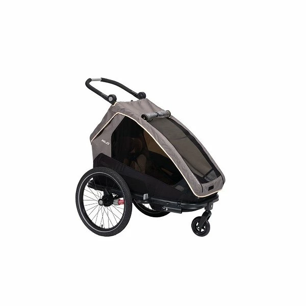 XLC Kinderanhänger MONO S Grau/beige/anthrazit Inkl. Buggyrad & Rücklicht 1 XLC Kinderanhänger MONO S Grau/beige/anthrazit Inkl. Buggyrad & Rücklicht