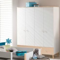 Paidi Ylvie Kleiderschrank 4 Türen 1 Schubkasten Schubkasten Natur - Aktionspreis
