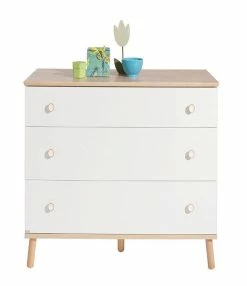 Paidi Ylvie Wickelkommode 3 Schubkästen Schmal Schubkästen Kreideweiß