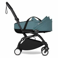 BABYZEN™ YOYO Babywanne Aqua -Kinderwagen yoyo 2 bassinet canopy down profile black frame aqua web