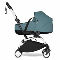 BABYZEN™ YOYO Babywanne Aqua -Kinderwagen yoyo 2 bassinet profile white frame aqua web