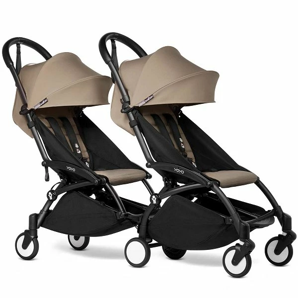 BABYZEN™ YOYO² Doppelbuggy Taupe Gestell Black 1 BABYZEN™ YOYO² Doppelbuggy Taupe Gestell Black
